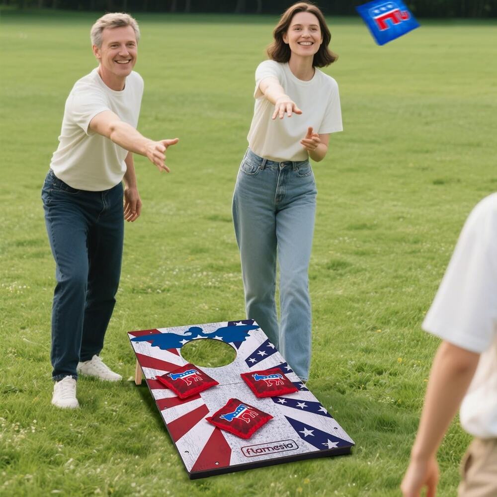 Portable Cornhole Board Set 2x1.3ft | 24"x16": Cornhole Set Outdoor Backyard Cor - Picture 6 of 7
